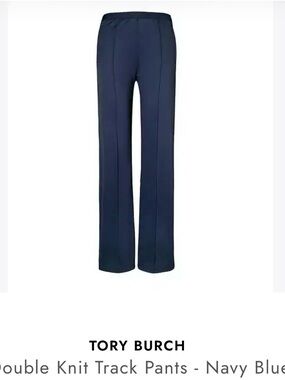 #154- NEW Tory Sport Navy Double-Knit Track Pants